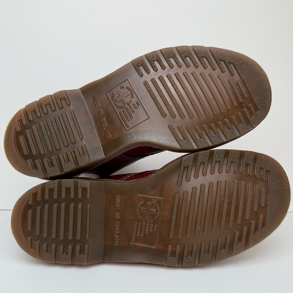 Dr. Martens Oxblood Red MIE Quilon Leather 1460 England Lace Up Boots UK 5 - Picture 12 of 16